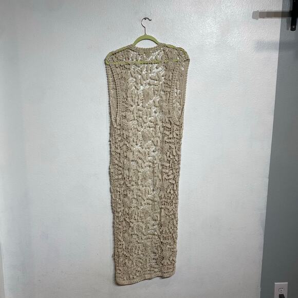 Cache Cream Vintage Crochet Vest Sz O/S - Picture 9 of 12